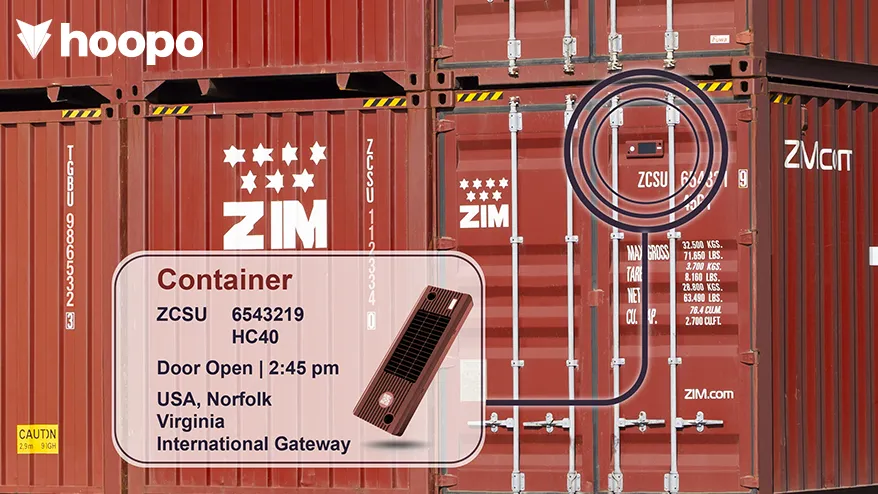 Hoopo Device on ZIM Container