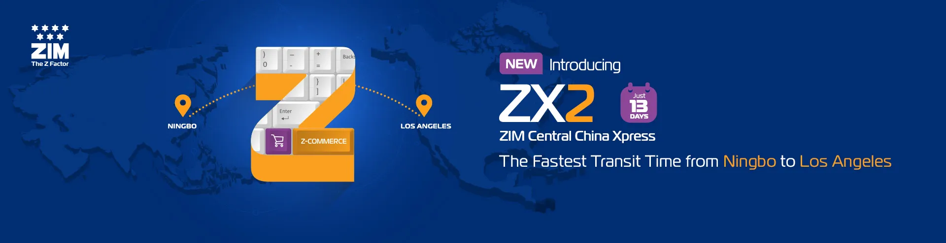 The fastest transit time from Ningbo to L.A. in just 13 days!